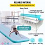 VEVOR 16ft Inflatable Air Gymnastic Mat, 4 inches Thickness Air Tumble Track with Electric Air Pump,Dubrable Material Air Mat for Home Use / Training /Cheerleading / Yoga / Water,Tiffany