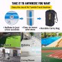 VEVOR 16ft Inflatable Air Gymnastic Mat, 4 inches Thickness Air Tumble Track with Electric Air Pump,Dubrable Material Air Mat for Home Use / Training /Cheerleading / Yoga / Water，Blue