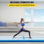 VEVOR 16FT Air Track Inflatable Airtrack Tumbling Gymnastics Mat Yoga Training