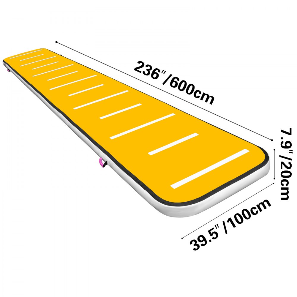 20FT Air Track Inflatable Airtrack Tumbling Gymnastics Floor Mat Home Training