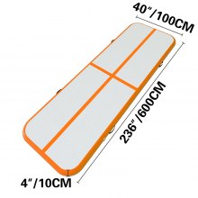 Yepsport Air Track, 20ft Inflatable Air Track Tumbling Mat with Electric Air Pump, 4in Thickness Tumble Track Mats for Gymnastics/Cheerleading/Yoga/Home Use, Orange