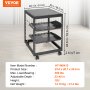 VEVOR 12U Open Frame Server Rack, 23-40 in Adjustable Depth, Free Standing or Wall Mount Network Server Rack, 4 Post AV Rack with Casters, Holds All Your Networking IT Equipment AV Gear Router Modem