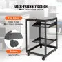 VEVOR 15U Open Frame Server Rack, 23-40 in Adjustable Depth, Free Standing or Wall Mount Network Server Rack, 4 Post AV Rack with Casters, Holds All Your Networking IT Equipment AV Gear Router Modem