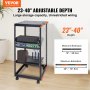 VEVOR server rack with 23"-40" adjustable depth, large storage capacity, and unrestricted wiring.