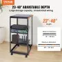 VEVOR 20U Open Frame Server Rack, 23-40 in Adjustable Depth, Free Standing or Wall Mount Network Server Rack, 4 Post AV Rack with Casters, Holds All Your Networking IT Equipment AV Gear Router Modem