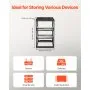 VEVOR 16U Open Frame Network Rack, 585 mm Depth, Wall Mounted or Floor Standing Server Rack, Heavy Duty 4 Post, with Vented Shelves & Mounting Hardware, Holds All Your Networking IT Equipment AV Gear