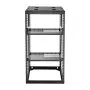 VEVOR 20U Open Frame Network Rack, 585 mm Depth, Wall Mounted or Floor Standing Server Rack, Heavy Duty 4 Post, with Vented Shelves & Mounting Hardware, Holds All Your Networking IT Equipment AV Gear