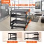 VEVOR 9U 4 posturi Open Frame Server Rack Carcasă de rețea 23''-40'' Ajustabilă