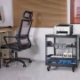 VEVOR 9U 4 Post Open Frame Server Rack Network Enclosure 58.4-101.6 cm Adjustable Depth