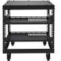 VEVOR 9U 4 Post Open Frame Server Rack Network Enclosure 58.4-101.6 cm Adjustable Depth