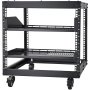 VEVOR 9U 4 Post Open Frame Server Rack Network Enclosure 58.4-101.6 cm Adjustable Depth