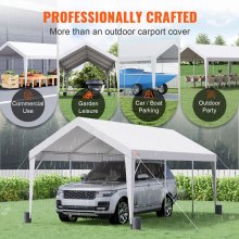 VEVOR Carport Car Canopy Garage Shelter Tent 10x20ft with 8 Poles for Auto Boats