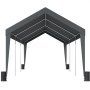 VEVOR carport with metal frame and durable black canopy, providing robust outdoor vehicle protection.