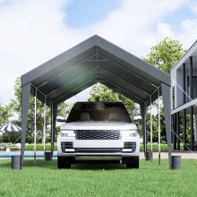 VEVOR Carport Bilkapell Garage Shelter Tält 10x20ft med 8 stolpar för bilbåtar