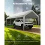 VEVOR Carport, 10 x 20 FT Outdoor Car Canopy, Potable Carport, Heavy Duty Galvanized Car Shelter, UV-Resistant & Water-Resistant, All-Season Protection, Storage Shed for Boat Motorcycle White