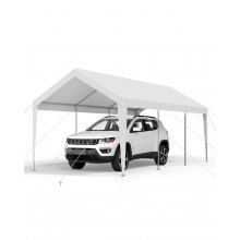 Carport Car Canopy 10 x 20 FT Heavy Duty Portable Car Garage Shelter Tent White