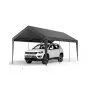 VEVOR Carport, 10 x 20 FT Outdoor Car Canopy, Potable Carport, Heavy Duty Galvanized Car Shelter, UV-Resistant & Water-Resistant, All-Season Protection, Storage Shed for Car Boat Motorcycle Grey