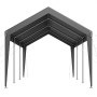VEVOR Carport, 10 x 20 FT Outdoor Car Canopy, Potable Carport, Heavy Duty Galvanized Car Shelter, UV-Resistant & Water-Resistant, All-Season Protection, Storage Shed for Car Boat Motorcycle Grey