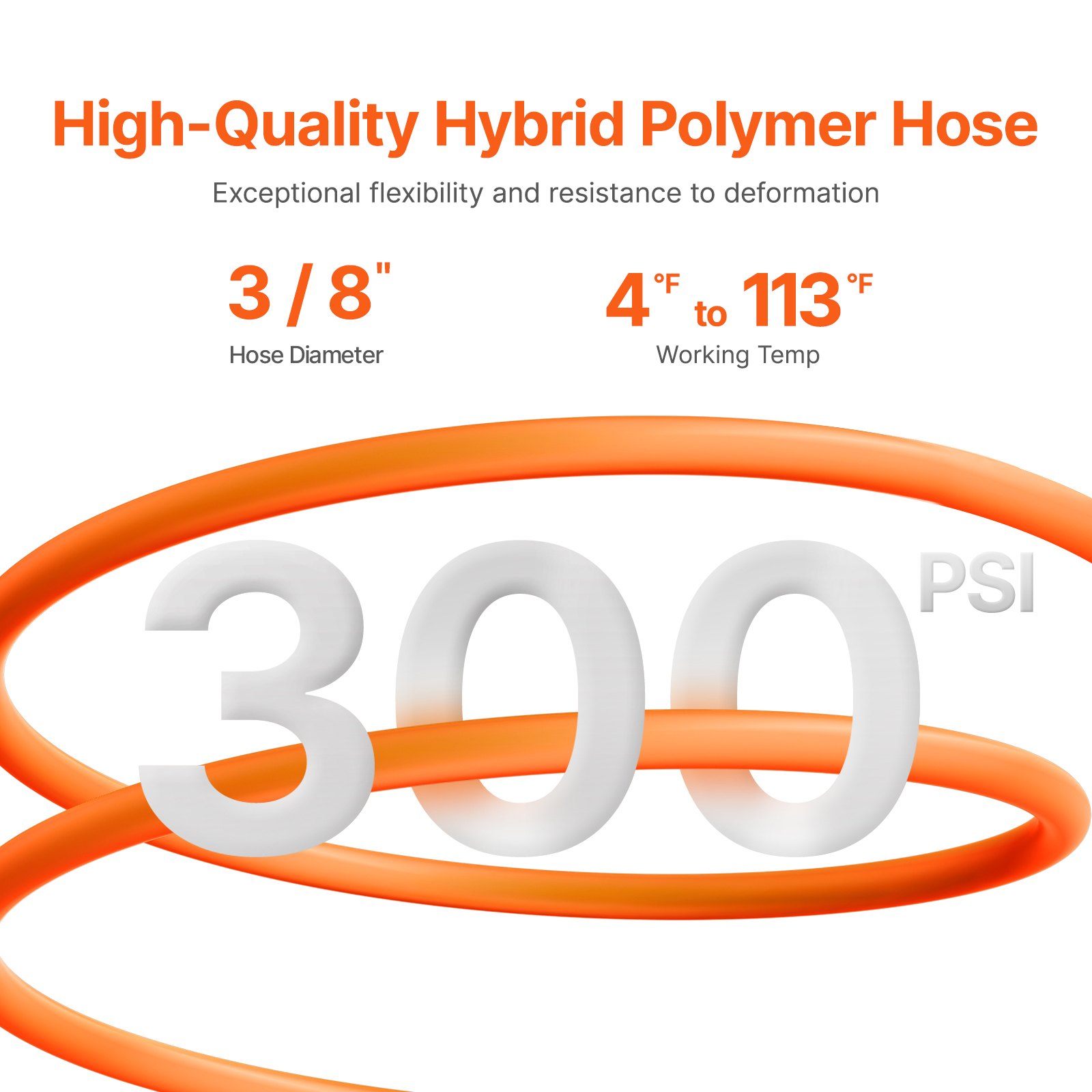 VEVOR Retractable Air Hose Reel, 3/8IN x 50FT Hybrid Air Hose Max 300PSI, Air Compressor Hose Reel Auto-Rewind with 5FT Lead in, Ceiling/Wall Mount Heavy Duty Single Arm Reel & 180° Swivel Bracket