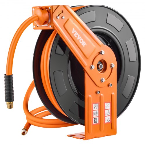 VEVOR Retractable Air Hose Reel 1/2 IN x 50 FT Hybrid Air Hose