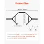 VEVOR Trap Bar Hex Bar, Open-Ended Frame Hex Barbell, 50mm 360 kg Capacity Shrug Bars with Knurled Grips, Weightlifting and Strength Training Equipment, Home Gym for Squats Deadlifts Shoulder Press