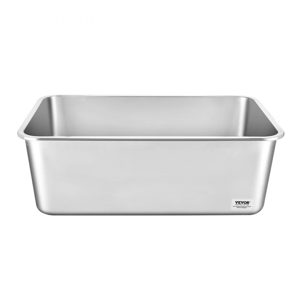 VEVOR Cat Litter Box, 8 inches Deep, XL Extra Large Stainless Steel Cat Litter Box with Scoop, Wide Filtering Foot Board & High Sides, Enclosed Odor-Free Easy-to-Clean Litter Box, Fit for Big Cats