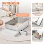 VEVOR 8 in Deep Cat Litter Box Odor-Free Litter Box with Filtering Foot Board