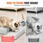 VEVOR 15.2 cm Deep Cat Litter Box Odor-Free Litter Box with Filtering Foot Board