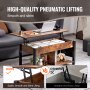 VEVOR Lift Top Coffee Table 41.7" Rectangle Coffee Table for Living Room Brown