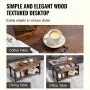 VEVOR Lift Top Coffee Table 41.7" Rectangle Coffee Table for Living Room Brown