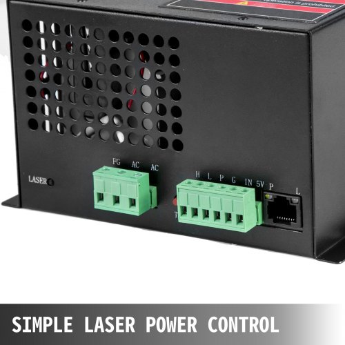 VEVOR Laser Power Supply 100W for Co2 Laser Engraver Power Supply Laser Tube Laser Power Box for Laser Cutter Engraving Machine