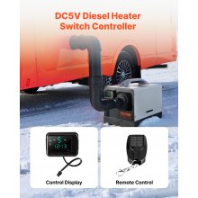 VEVOR Diesel Air Heater Controller, DC5V Universal Diesel Air Heater Controller Thermostat Switch, Parking Heaters Controllers with LCD Display and Remote Control, Fits for 2KW/5KW/8KW Diesels Heaters