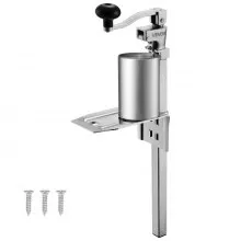 VEVOR Commercial Can Opener, Heavy-Duty Manual Tabletop Cans Opener for Cans Up to 11.8 in Height, Height-Adjustable Professional Can Openers Fixed with Screws, for Restaurant, Hotel, and Food Store
