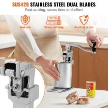 VEVOR Commercial Can Opener Tabletop Manual 11.8 in Can Opener for Restaurant