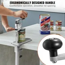VEVOR Commercial Can Opener, Heavy-Duty Manual Tabletop Cans Opener for Cans Up to 11.8 in Height, Height-Adjustable Can Openers Fixed with Screws & Table Clamp, for Restaurant, Hotel, and Food Store