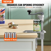 VEVOR Manual Can Opener, Commercial Table Clamp Opener for Large Cans, Heavy Duty Can Opener with Base, Adjustable Height Industrial Jar Opener For Cans Up to 30cm Tall, for Restaurant Hotel Home Bar