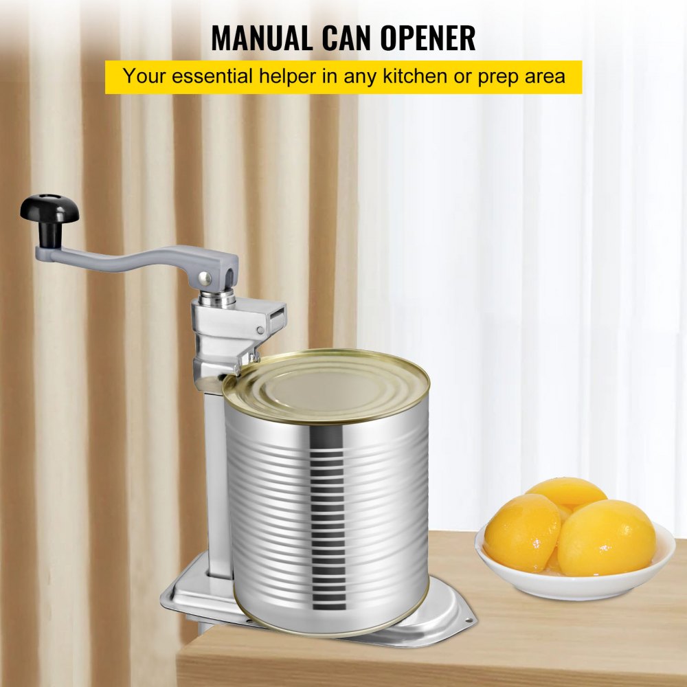Commercial Can Opener Heavy Duty for #10 Cans, 23.2” Manual Table Can Opener