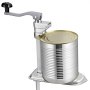 VEVOR commercial can opener with mounted handle and large metal can in place.