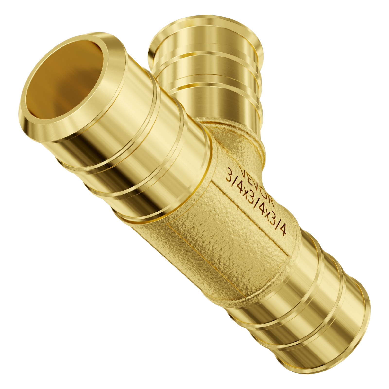 VEVOR Pipe Fittings, 3/4" 45PCS (15xStraight, 15xElbows, 15xTees) Brass Pipe Fittings, Push-Fit Pipe Connector Brass Air Fittings, Plumbing Fittings Adapter for Heating/Shower Systems, Water Pipes