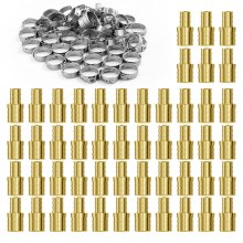 VEVOR Pipe Fittings 1/2"-3/4" 50PCS Brass Clamp-style 1/2 NPT Internal Thread