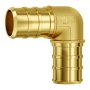 VEVOR Pipe Fittings, 1/2" 50PCS Brass Pipe Fittings, Clamp-style Elbows Pipe Connector Brass Air Fittings, Heavy Duty Plumbing Fittings Tube Adapter for Heating/Shower Systems, Outdoor Water Pipes