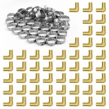 Pipe Fittings 3/4" 50PCS Brass Clamp-style Elbows for Heating Systems