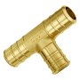 VEVOR Pipe Fittings, 1/2" 50PCS Brass Pipe Fittings, Clamp-style Tee Pipe Connector Brass Air Fittings, Heavy Duty Plumbing Fittings Tube Adapter for Heating/Shower Systems,Outdoor Water Pipes