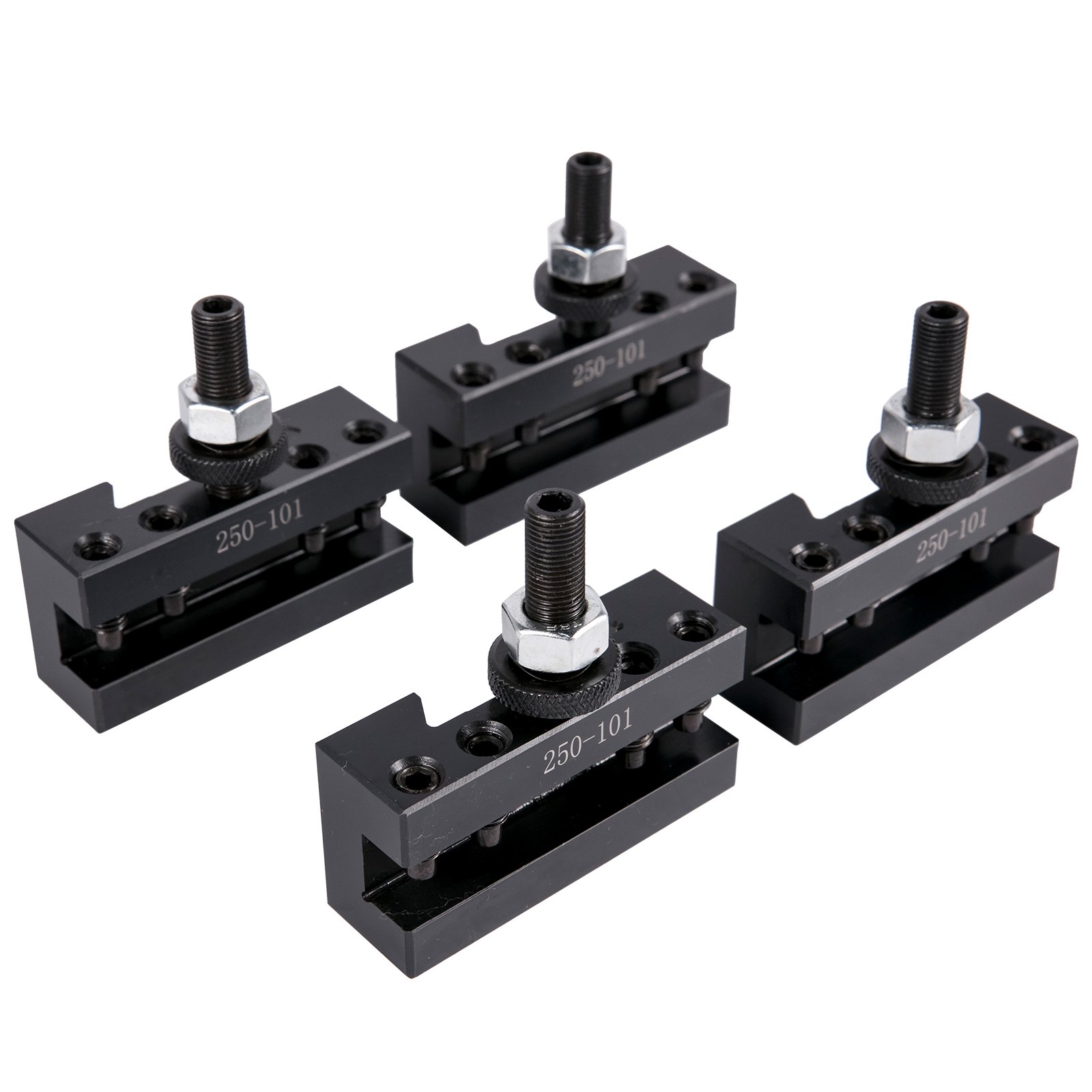 VEVOR Lathe Tool Holder, Quick Change Tool Post Set for Mini Lathe, Metal Lathe Post for Turning Tool, 250-101 Tool Post, 4pcs/Set