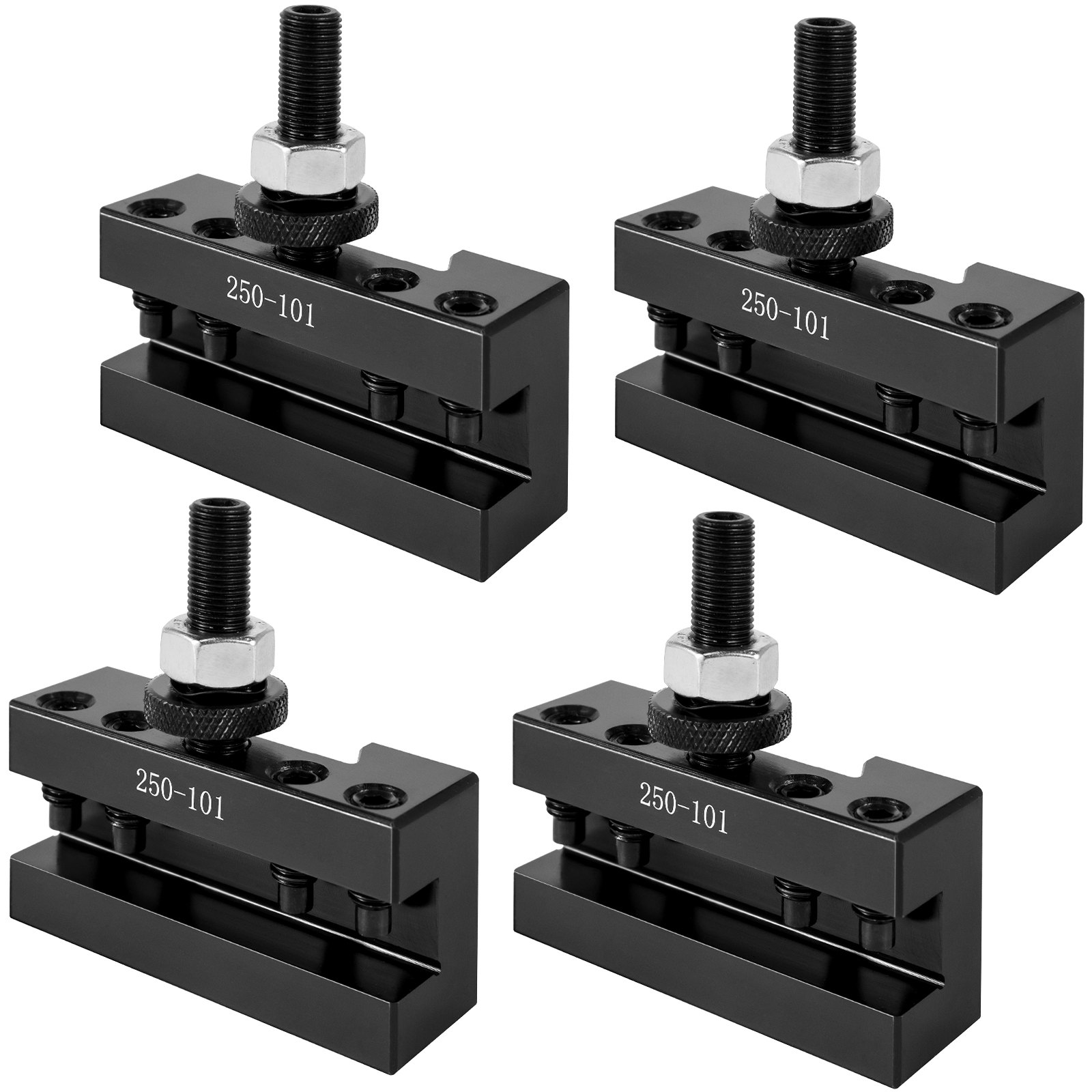 VEVOR Lathe Tool Holder, Quick Change Tool Post Set for Mini Lathe, Metal Lathe Post for Turning Tool, 250-101 Tool Post, 4pcs/Set