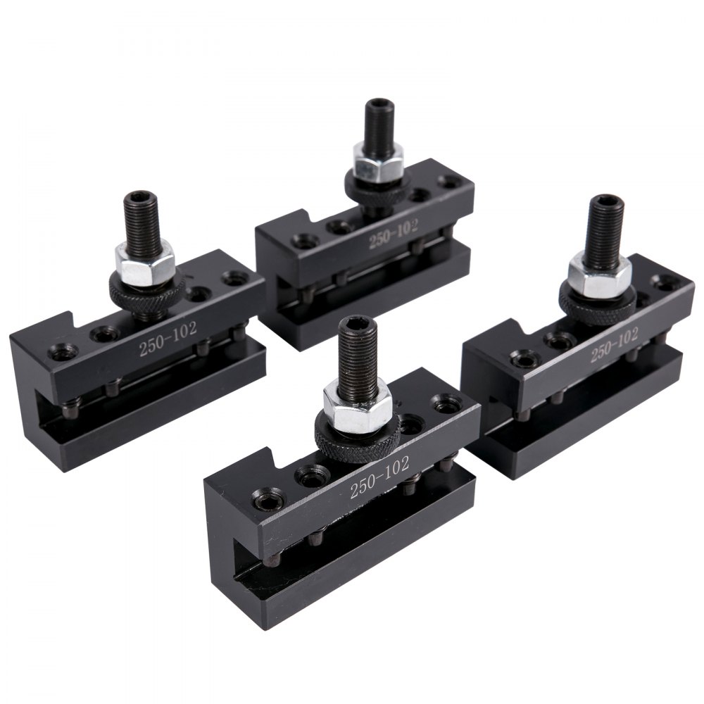 VEVOR Lathe Tool Holder, Quick Change Tool Post Set for Mini Lathe, Metal Lathe Post for Turning Tool, 250-102 Tool Post, 4pcs/Set