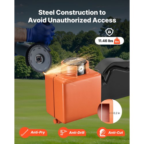 Antivol Attelage Remorque VEVOR - Compatible Coupleurs Flux Air Moulé 50,6 Mm Et 58,6 Mm, Acier Carbone 5 Mm, 3 Clés, Pour Camping-cars, Remorques, Bateaux