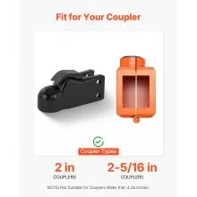 VEVOR Collar Coupler Lock Fits 2 & 2-5/16-Inch Couplers Trailer Hitch Lock