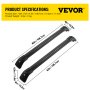 VEVOR Black Roof Rack Compatible with Kia Sorento 2015-2021 Cross Bars Baggage Locking Roof Rail Crossbars Luggage Cargo Ladder Bike Load Roof Cross Bars 2015 2016 2017 2018 2019 2020 2021