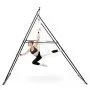 VEVOR Yoga Stand Frame, Max 200 kg Load Swing Stand, Triangular Structure Aerial Rig, Aerial Silk Stands with EVA Foam & 6m Yoga Hammock, 4-Level Horizontal & 6-Level Vertical Adjustment